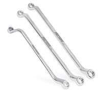 FIRSTINFO Offset Automotive Brake Bleeder Wrench 6 Sizes in 1 Set Tool 8 mm, 9 mm, 10 mm,11 mm, 3/8-inch, 7/16-inch