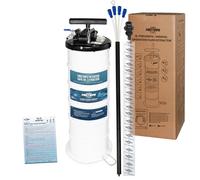 FIRSTINFO TOOLS Pneumatic/Manual 9L Vacuum Fluid and Oil Extractor Transfer Pump Tool with 4 Tubes for Cars Motorbikes
