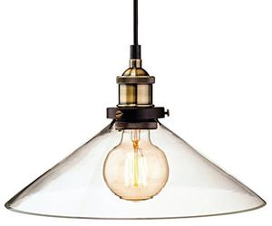 Firstlight 3473AB 60W Empire Pendant, Antique Brass with Clear Glass