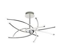 Caprice Integrated LED Semi Flush Light Chrome Netlighting Grey One Size