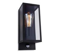 Firstlight Dallas Outdoor PIR Motion Sensor Flush Box Wall Light Black IP44, E27