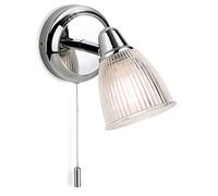 Firstlight Echo - 1 Light Bathroom Wall Light Chrome with Clear Ribbed Glass IP44, G9