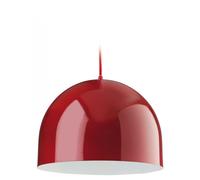 Firstlight House Single Light Pendant with a Red Finish and a White Interior