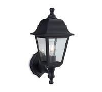 Firstlight Products 8346BK 1 x E27 60 Watt IP44 Oslo Lantern Uplight/ Downlight, Black Resin