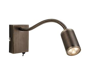 Firstlight Products Orion LED Flexi Wall Light (Switched), Metal, 4 W, Bronze