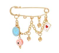 Firstmeet Boho Brooch Safety Pins Multifunctional Clip for Clothes, Jeans, Sweaters Summer Accessories for Women, Zinc, no gemstone