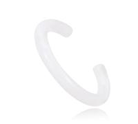 Firstmeet Bold Open Cuff Acrylic Bangle - Oversized Statement Bracelet for Edgy Style, L, Acrylic, no gemstone