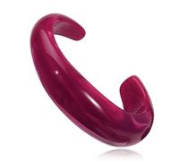 Firstmeet Chunky Bold Open Cuff Acrylic Bangle - Oversized Wrist Statement Bracelet for Edgy Style, L, Acrylic, no gemstone