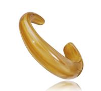 Firstmeet Chunky Bold Open Cuff Acrylic Bangle - Oversized Wrist Statement Bracelet for Edgy Style, L, Acrylic, no gemstone