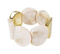 Firstmeet Chunky Heart Acrylic Stretch Cuff Bracelet - Architectural Minimalist Comfort Jewelry for Women, L, Acrylic, no gemstone