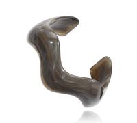Firstmeet Irregular Bold Open Cuff Acrylic Bangle - Oversized Statement Bracelet for Edgy Style, L, Acrylic, no gemstone