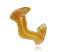 Firstmeet Irregular Bold Open Cuff Acrylic Bangle - Oversized Statement Bracelet for Edgy Style, L, Acrylic, no gemstone