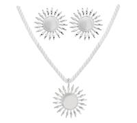 Firstmeet Metal Sun God Choker Necklace Chunky Alloy Pendant Jewelry for Women Girls, Zinc, No Gemstone