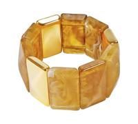 Firstmeet Oversized Acrylic Stretch Cuff Bracelet - Architectural Minimalist Comfort Jewelry for Women, L, Acrylic, no gemstone