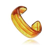 Firstmeet Wide Bold Open Cuff Acrylic Bangle - Oversized Statement Bracelet for Edgy Style, L, Acrylic, no gemstone