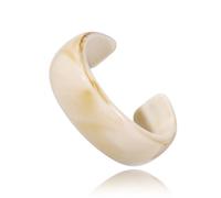 Firstmeet Wide Bold Open Cuff Acrylic Bangle - Oversized Statement Bracelet for Edgy Style, L, Acrylic, no gemstone