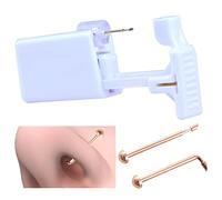 Firstomato Disposable Nose Piercing Gun Kit - Self Piercing Nose Rings & Studs, Rose Gold Plated, Hypoallergenic