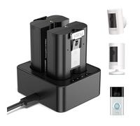 FirstPower 2-Pack Replacement Battery for Ring Doorbell - 6040mAh Rechargeable Camera Batteries with Charger Station for Ring Video Doorbell 2/3/3 Plus/4, Spotlight Cam, Stick Up Cam and Peephole Cam