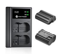 FirstPower EN-EL15 /EL15A/EL15B/EL15C Batteries 2-Pack and USB Dual Charger Compatible with Nikon Z6 Z7 D610 D750 D850 D7200 D7000 D7100 D7500 D500 D600 D780 D800 D800e D810 D810a Cameras