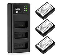 FirstPower LP-E10 Battery 3-Pack and Triple Slot Charger Compatible with Canon EOS 1100D, 1200D, 1300D, 1500D, 2000D, 3000D, 4000D, Rebel T100, T7, T6, T5, T3, Kiss X50, X70, X80, X90 camera