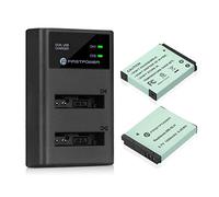 FirstPower NB-6LH NB-6L 2 Pack Battery and Dual USB Charger Compatible with Canon Powershot SX500 IS, SX710 HS,SX520 HS,SX530 HS,SX510 HS,S120,SX700 HS,SX610 HS,SX600 HS, D30, S90, S95 Cameras