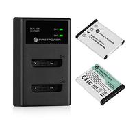 FirstPower NP-45/NP-45A/NP-45S EN-EL10 Li-40B Li-42B Battery (X2) and Dual Charger for Fujifilm INSTAX Mini 90 Nik EN-EL10 and FinePix XP140/130/120/90/80/70/60/30/20 T560 T550 T510 T500 T400 T360
