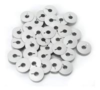 FIRSTXIU 100PCS Aluminum Bobbins Easy Installation Metal Bobbins Sewing Accessories Part Aluminum Texture For Efficient Sewing Spools