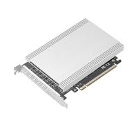 FIRSTXIU 256Gbps 4-port M.2 NVMe SSD RAIDs Controller Card Slot Riser for PCIe 4.0 x16 to M.2 NVME SSD Expansion for Computer