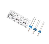 FIRSTXIU 3Pcs Twin Needle Set With Pintuck Presser Foot For Household Sewing Machine 2/90 3/90 4/90 Sewing Machine Twin Needle