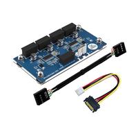 FIRSTXIU 4Port USB2.0 9Pin Header USB Hub Splitter, Magnetic Base Multiplier for Easy Installation on Desktops Extension Splitter