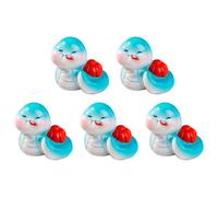 FIRSTXIU 5Pieces Chinese Zodiacs Color Changing Snake Resins Figurines Animal Statues for Home Decors Cake Toppers Ornaments