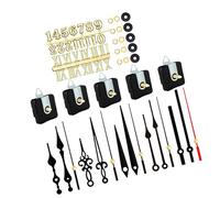 FIRSTXIU 5Pieces Quartzs Wall Clock Movement Mechanism Clock Numerals Kits Battery Operated Motor With Different Hands Set Quiet Quartzs Movement