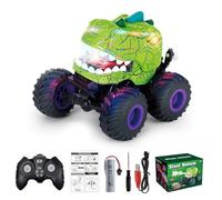 FIRSTXIU All Terrains Remote Control Dinosaur Car Toy Uprights Driving Stunt Car Play Vehicle Stunt Spray Truck Adult Outdoor Toy LED Light Music Truck