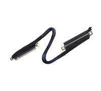 FIRSTXIU Angles Orientation PCIe5.0 X16 Graphics Card Extender Reinforced Braide Cable 180 Degree Flexible Routing Solution PC Case Cable Management Risers