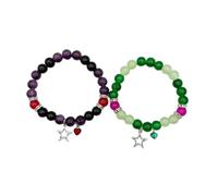 FIRSTXIU Bracelets,Acrylic Beads Guitar Five-pointed Star Retro Bracelets Female Cold Fashion Simple Hip-hop Jewelry for Men and Women