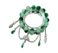 FIRSTXIU Bracelets,Contemporary Glass Bead Bracelet Elegant Glass Bead Bracelet With Unique Designs For Fashionable Women And Everyday Wear