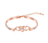 FIRSTXIU Bracelets,Hollow Peach Heart Bracelet Unique Design Heartbeat Bracelets for Women Fashion Jewelry Christmas Decor