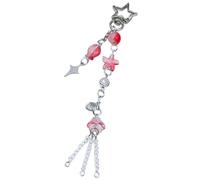 FIRSTXIU Bracelets,Sweet Cool Keychain Backpack Pendant for Women Star Bead Fringe Shell Keyring Valentines Day Bag Car Ornament