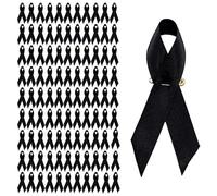 FIRSTXIU Brooch,100pcs Awareness Lapel Pin Ribbon Brooch Breast Cancers Health Care Public Welfare Badges Jewelry Accessories