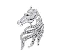 FIRSTXIU Brooch,Stylish Horse Head Brooch Retro Zodiacs Design Elegant Alloy Badges Accessory For Women’s Fashion Wardrobe Upgrade