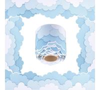 FIRSTXIU Bulletin Board Border 32.8ft Cloud Mass Pattern Border Trim Wall Sticker for Classroom Whiteboards Chalkboard Decoration Adhesive Classroom Decoration