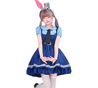 FIRSTXIU Bunnies Officer Costume Accessorie with Apron,Bunnies Headbands,Dress Halloween Bunnies Cosplays Costumes