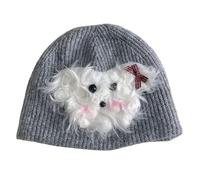 FIRSTXIU Cartoon Knit Hat Hip Hop Skull Caps Highlight for Trendsetting Pullover Warm Skull Caps Knitted Hat Party Club for Men Women Kids