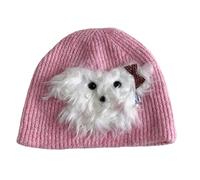 FIRSTXIU Cartoon Knit Hat Hip Hop Skull Caps Highlight for Trendsetting Pullover Warm Skull Caps Knitted Hat Party Club for Men Women Kids