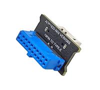FIRSTXIU Computer Mainboard Vertical Key-A Type-E USB 3.1 Front Panel Socket to USB 3.0 20Pin Header Male Extension Adapter
