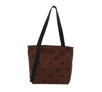 FIRSTXIU Corduroy Underarm Bag With Bows Detail Large Capacity Shoulder Purse Beach Bags Handbag For Women And Girls