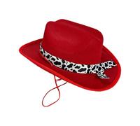 FIRSTXIU Cow Design Cowgirl Hats For Boys Girls Cozy Construction Six Color Choices Photo Props Children's Western Hat With Cow Trim