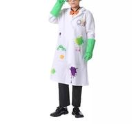 FIRSTXIU Doctor Lab Coat Mad Scientist Physicist Costume Halloween Cosplay Costume Mad Scientist Accessories