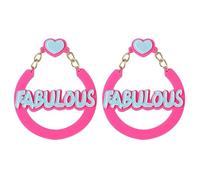 FIRSTXIU Earring,1 Pair Halloween Acrylic English Letters Studs Earrings for Women Retro Earrings Color Loves Handmade Novel Earrings