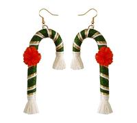 FIRSTXIU Earring,Cane Earrings Lightweight Christmas Woven Studs Handmade Cotton Braid Hoop Drop Dangle for Women Girls